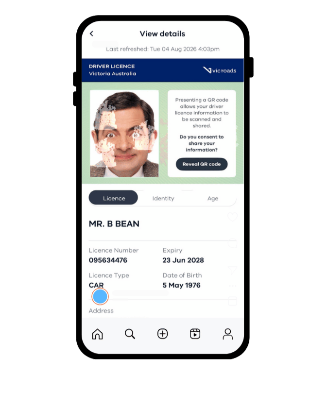 VIC digital licence app preview