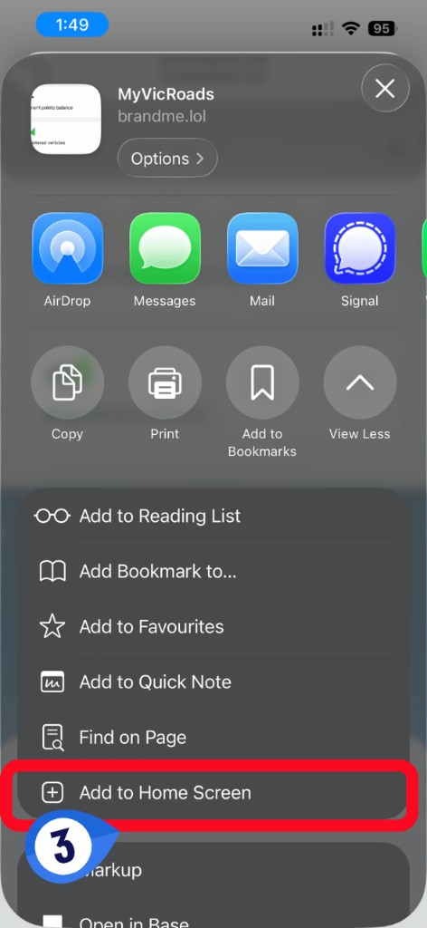 Step 3: Add to Home Screen