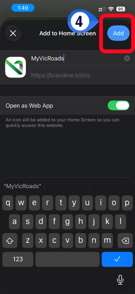Step 4: Tap Add